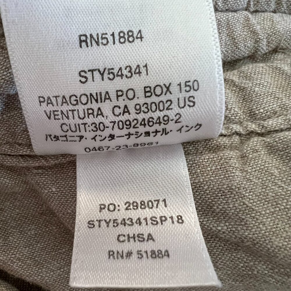 Patagonia Island Hemp Shorts Womens Size 2 Organic Cotton Beige Lightweight - Picture 6 of 10